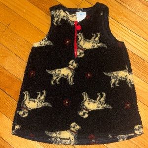 Puppy fleece sweater dress